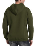 Flygo Men's Casual Fleece Sherpa Lined Hoodie Winter Warm Pullover Hooded Sweatshirt(Black-XL)