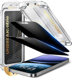 UNBREAKcable for iPhone 16 Pro Max Privacy Screen Protector, Tempered Glass Film [DustProof OneStep] [25° Anti-Spy] [9H Military-Grade Shatterproof] [Bubble Free] for Apple ProMax 6.9"-2 Pack