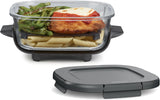 Ninja 6 Cup CleanCrisp Glass Container with Leak-Proof Storage lid, Compatible with Ninja Crispi® Portable Cooking System, Microwave, Freezer & Dishwasher Safe, PFAS & PTFE Free Glass, XSKSFN6CUP
