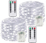 4 Pack 60 LED Fairy Lights Battery Operated with Timer, 20FT Waterproof Twinkle Lights Indoor Outdoor, Cuttable String Lights for Bedroom, Wedding, DIY, Centerpiece, Christmas Decorations (Warm White)