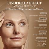 GLO24K Instant Wrinkle Filler for Face, XL Lifting Cream for Eye and Face, Lift and Tightening Non-Invasive with Hyaluronic Acid, 24k Gold, Peptides and Vitamins for Youthful Appearance, 1.2 fl oz