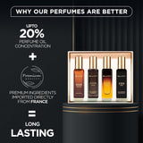 Bella Vita Luxury Long Lasting Perfume Gift Set for Man | 4x20ml | Gifts for Men | Woody, Citrusy, Oud, Premium Fragrance Scent | KLUB, OUD, CEO, G.O.A.T