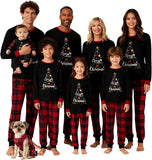 Family Christmas Pajamas Matching Sets - Soft Lettler Print Xmas Pjs for Couples & Kids | Holiday Family Pajamas