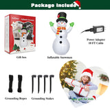 7 FT Christmas Inflatables Giant Snowman Outdoor Decorations, Blow up Snow Man Yard Decor Built-in Bright LED Light Wear Magic Hat, Weatherproof Holiday for Garden Patio Lawn Party Xmas Gifts