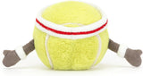 Jellycat Amuseables Tennis Ball Stuffed Toy, 3.5 inches - Tennis Ball Plush for Sports Fans