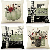 PSDWETS Christmas Pillow Covers 18x18 Set of 4 Christmas Decorations Snowman Deer Tree Winter Holiday Decor Throw Cushion Case for Home Couch