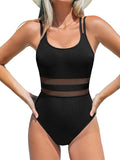 CUPSHE Womens One Piece Swimsuit Scoop Neck Bathing Suit Double Straps , Medium
