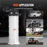 VEVOR 6.5L Pneumatic/Manual Oil Extractor Pump, Fluid Extractor Pump for Automotive Fluids Vacuum Evacuation, Oil Change & Fluid Change Tool with Dipstick and Suction Hose