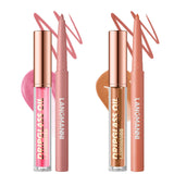 Jolilab Matte Lip Liner Lip Oil Set, Lip Makeup Set Natural Smooth Long-Lasting And Hydrating Beauty Daily Cosmetics Gift for Girls Easy-to-Use（12pcs）
