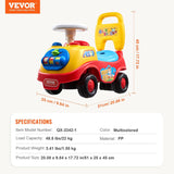 VEVOR Ride On Push Car for Toddlers, Ages 19+ Months, Ride Racer, Sit to Stand Toddler Ride On Toy, Kids Ride On Car with Music Steering, Horn & Under Seat Storage, Ride On Toy for Boys Girls