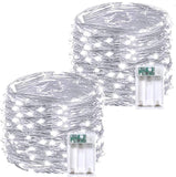 4 Pack 60 LED Fairy Lights Battery Operated with Timer, 20FT Waterproof Twinkle Lights Indoor Outdoor, Cuttable String Lights for Bedroom, Wedding, DIY, Centerpiece, Christmas Decorations (Warm White)