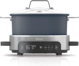 Ninja MC1001 Foodi PossibleCooker PRO 8.5 Quart Multi-Cooker, with 8-in-1 Slow Cooker, Dutch Oven, Steamer, Glass Lid Integrated Spoon, Nonstick, Oven Safe Pot to 500°F, Sea Salt Gray