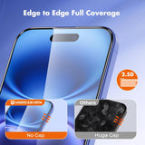 UNBREAKcable 3-Pack Screen Protector for iPhone 16/15, Shatterproof Tempered Glass [Easy Installation Frame] [99.99% HD Clear] [Case Friendly] [9H Hardness] [Full Coverage] for Apple 6.1 inch