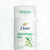Dove Deodorant Stick Cucumber & Green Tea for 72 Hour Odor Protection Aluminum Free 2.4 oz