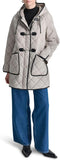 DKNY womens Hooded Toggle Quilted Coat