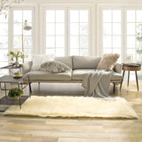 Ashler faux fur rug, Fluffy Shaggy Area Rug Ultra Soft 2 x 3 Feet Sheepskin Fur Rug, Navy Blue Fuzzy Rug Machine Washable Shag Rug, Nursery Decor Throw Rugs for Bedroom, kids room, Living Room