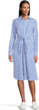 Lauren Ralph Lauren Women's Striped Tie-Front Broadcloth Shirtdress