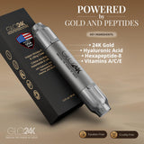 GLO24K Instant Wrinkle Filler for Face, XL Lifting Cream for Eye and Face, Lift and Tightening Non-Invasive with Hyaluronic Acid, 24k Gold, Peptides and Vitamins for Youthful Appearance, 1.2 fl oz