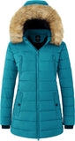 wantdo Women's Warm Winter Coat Heavy Puffer Jacket Parka with Fur Trimmed Hood