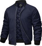 7DAY'S Mens Bomber Jackets Casual Fall Winter Warm Windbreaker Full Zip Windproof Outwear Color-Blocking Coats