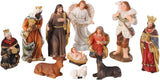 Yinns 9.8 Inch Christmas Nativity Sets, Light Up Nativity Scene Indoor, Manger Nativity Scene Figures Set Holy Family Christmas Tabletop Decotation