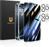 UNBREAKcable Privacy Screen Protector for iPhone 16 Pro Max (6.9-Inch), 2-Pack + 2 Lens Protectors｜25° Anti-Spy｜9H Hardness｜Anti-Fingerprint｜HD Clarity Tempered Glass