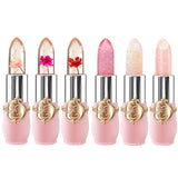 6 Pcs/Set Flower Jelly Lipstick Set Temperature Change Moisturizer Long Lasting Nutritious Balm Magic Color Change Lip Gloss