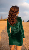 GOBLES Womens Sexy Velvet Long Sleeve Bodycon Elegant Mini Party Dress