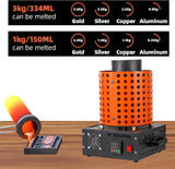 GTE Gold Melting Furnace – 1+3 KG Electric Digital Smelting Kiln Kit, 1800W 2100°F for Gold Silver Copper Aluminum (110V)
