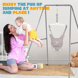 G TALECO GEAR Baby Jumper with Stand, Baby Jumpers and Bouncers, Baby Exerciser Suitable for 6-24 Months, Easy to Assemble & Store Jumper for Baby (Grey)