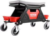 VEVOR Mechanic Stool 300 LBS Capacity Garage Stool Gift for Men, Heavy Duty Rolling Mechanics Seat, with Three Slide Out Tool Trays and Drawer, Tools for Automotive Auto Repair