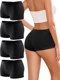 Womens Boyshorts Underwear Seamless Boxer Briefs Full Coverage Soft Stretch Boxer Shorts For Women 4 Pack