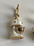 Betsey Johnson Gold Tone Stand Mixer and Cherry Pie Slice Baby Cakes Drop Earrin