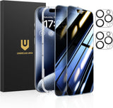 UNBREAKcable Privacy Screen Protector for iPhone 16 Pro Max (6.9-Inch), 2-Pack + 2 Lens Protectors｜25° Anti-Spy｜9H Hardness｜Anti-Fingerprint｜HD Clarity Tempered Glass