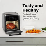 Chefman 12-Quart 6-in-1 Air Fryer Oven with Digital Timer, Touchscreen, and 12 Presets - Family Size Countertop Convection Oven, Dishwasher-Safe Parts