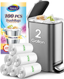 10 Gallon 200 Counts Extra Strong Trash Bags Tall Kitchen Garbage Bags by Teivio, 9 Gallon 10 Gallon,Bathroom Trash Can Bin Liners, Intended for Home,Plastic Bags for office kitchen Garden,Black