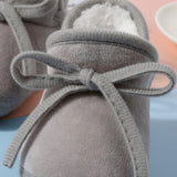 Baby Booties Newborn Fleece First Walking Shoes Non-Slip Sole Slippers Cozy Warm Booties for Infant Toddler Boys Girls