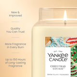 Yankee Candle Christmas Cookie Scented Candle, 22oz Large Jar with up to 150 Hour Burn Time, Giftable, Holidays