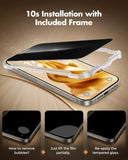UNBREAKcable Privacy Screen Protector for iPhone 16 Pro Max, Full Coverage Shatterproof Tempered Glass [True 28°Anti Spy] [9H Hardness] [Installation Frame] Private Protector for iPhone 6.9"-2 Pack