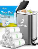10 Gallon 200 Counts Extra Strong Trash Bags Tall Kitchen Garbage Bags by Teivio, 9 Gallon 10 Gallon,Bathroom Trash Can Bin Liners, Intended for Home,Plastic Bags for office kitchen Garden,Black