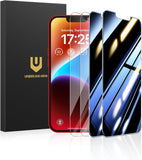 UNBREAKcable 4PCS Screen Protector for iPhone 15-2 Privacy Tempered Glass+2 Clear Glass Double Shatterproof [Easy Installation Frame] [9H Hardness] [Case Friendly] Anti-Scratch for iPhone 6.1 inch