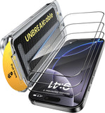 UNBREAKcable 3-Pack Screen Protector for iPhone 16 Pro Max Tempered Glass - [One-Pull Perfection] [Auto Dust-Elimination] [9H+ Hardness] [99.99% HD Clear] Full Coverage for iPhone 6.9 inch