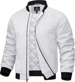 7DAY'S Mens Bomber Jackets Casual Fall Winter Warm Windbreaker Full Zip Windproof Outwear Color-Blocking Coats