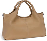Iswee Genuine Leather Shoulder Bags Purses and Handbags for Women Satchel Designer Cross Body Hobo Medium Size Tote