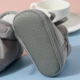 Baby Booties Newborn Fleece First Walking Shoes Non-Slip Sole Slippers Cozy Warm Booties for Infant Toddler Boys Girls