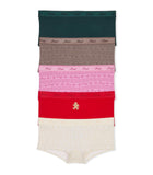 Victoria's Secret PINK Cotton Logo Boyshort Panty Pack, Panties for Women, Fall Basic Pack, M