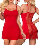 RSLOVE Women's Lingerie Sexy Nightgowns Lace Babydoll Chemise Strappy Sleepwear Sleep Dress