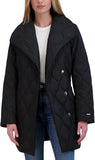 TAHARI womens Hourglass Quilted Wrap Coat