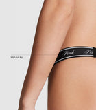 Victoria's Secret PINK Cotton Logo Thong Panty Pack, Panties for Women, Fall Basic Pack, M