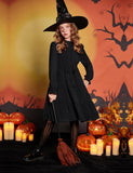 Arshiner Girls Long Sleeve Dress Tween Fall Formal Party Holiday Midi Tiered Flowy Swing Dresses with Belt 5-13 Y